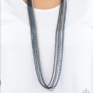 Paparazzi Colorful Calamity Blue Necklace